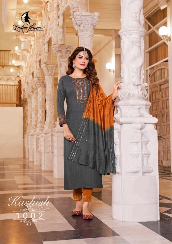 Ladies Flavour Kashish Vol 4 Fancy Kurti With Bottom Dupatta Collection